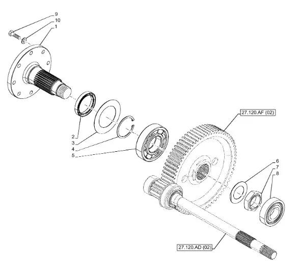 48149100 - Сальник полуоси моста задн. TD5.110